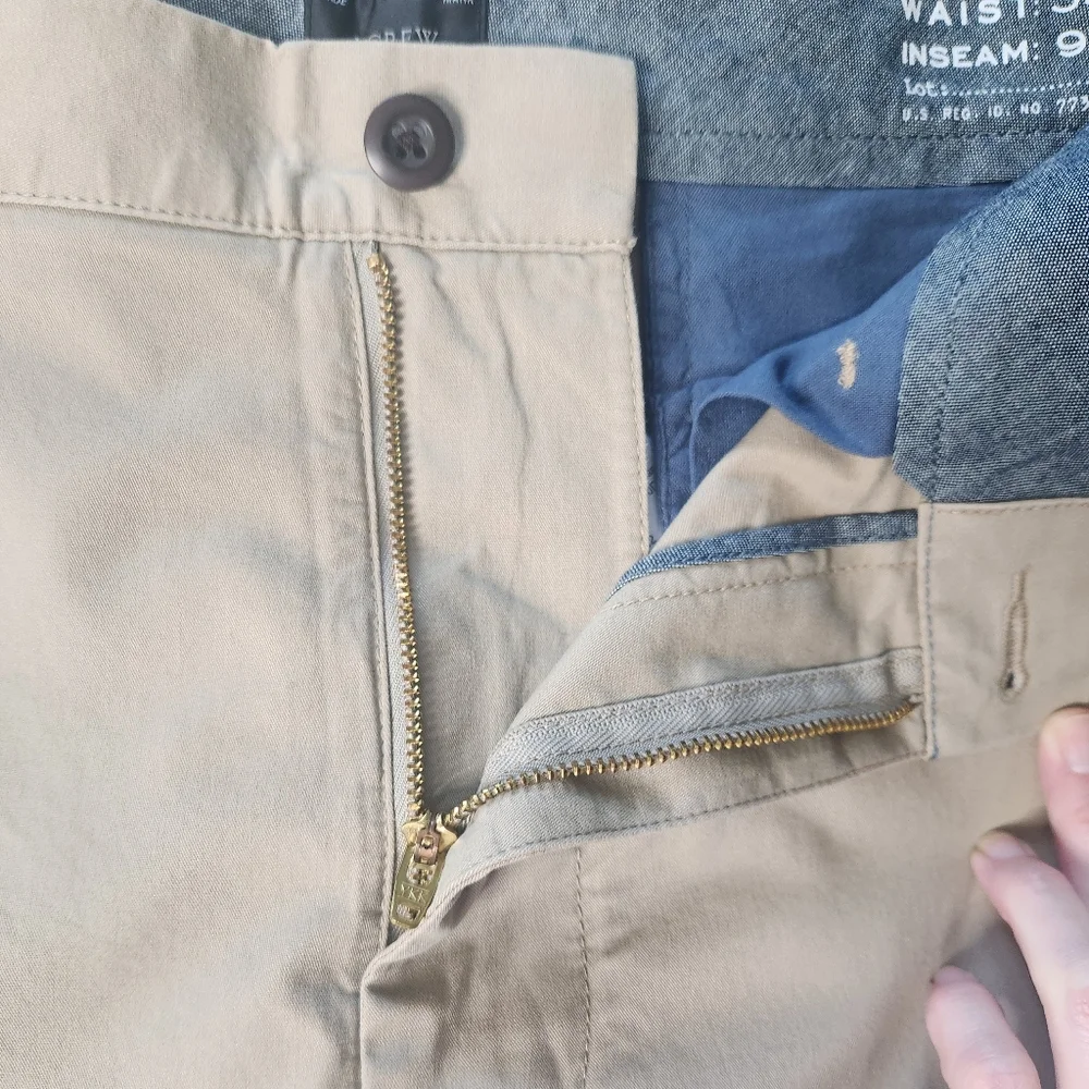 J. Crew Khaki Chino Shorts NWT 35 Preppy Academia Casual